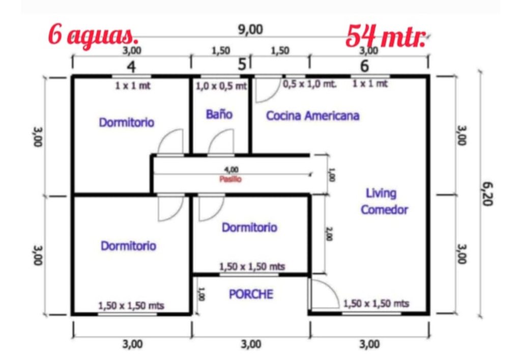 Plano 54 mts
